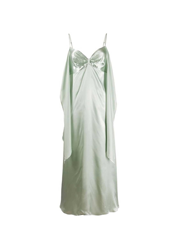 MINT GLOSSY SLIP LONG DRESS  MM6 민트 글로시 슬립 롱 드레스 - 아데쿠베
