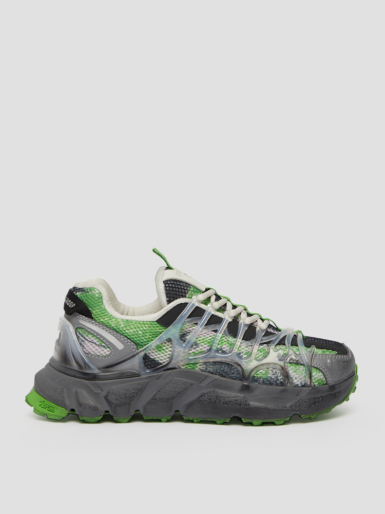 TRANSPARENT CAGE GREEN SYMBIONT 2 SNEAKERS  44 LABEL GROUP 케이지 그린 심비온트 2 스니커즈 - 아데쿠베