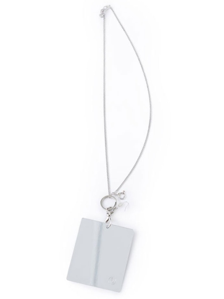 SILVER SQUARE MIRROR NECKLACE  MM6 실버 스퀘어 미러 귀걸이 - 아데쿠베