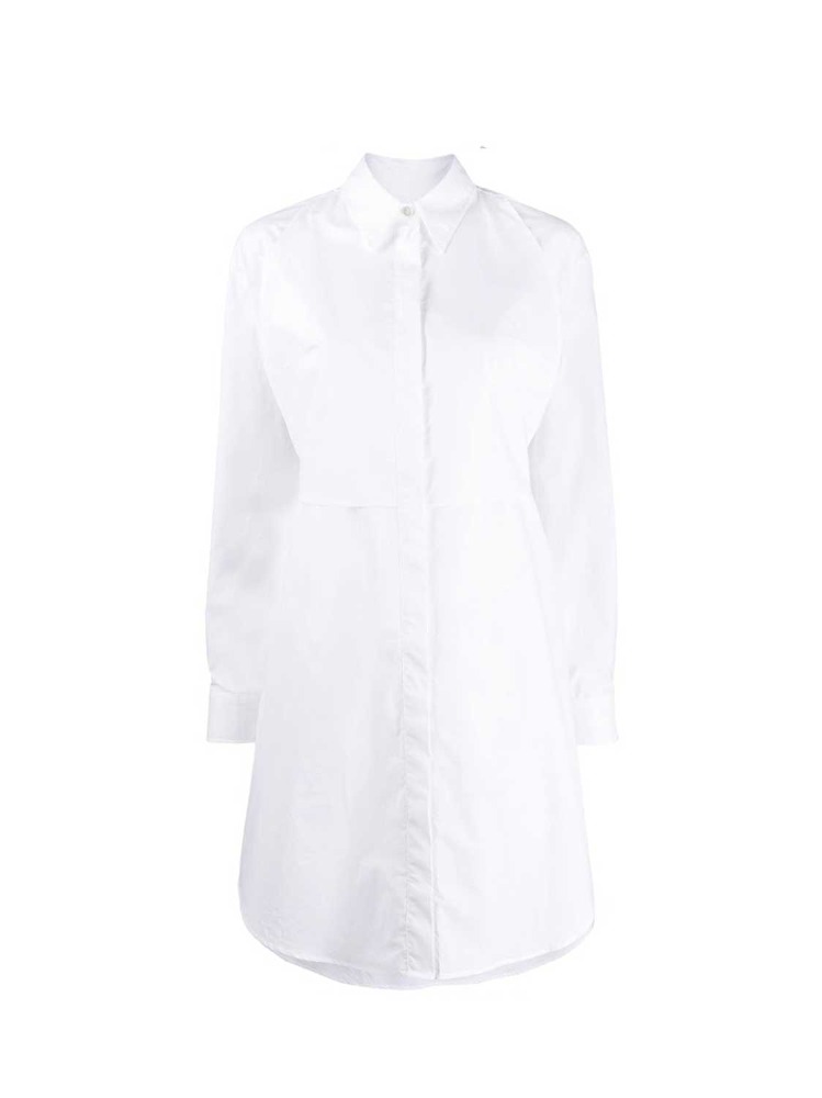 WHITE PARACHUTE POPLIN SHIRT MINI DRESS  MM6 화이트 패러슈트 포플린 셔츠 미니 드레스 - 아데쿠베