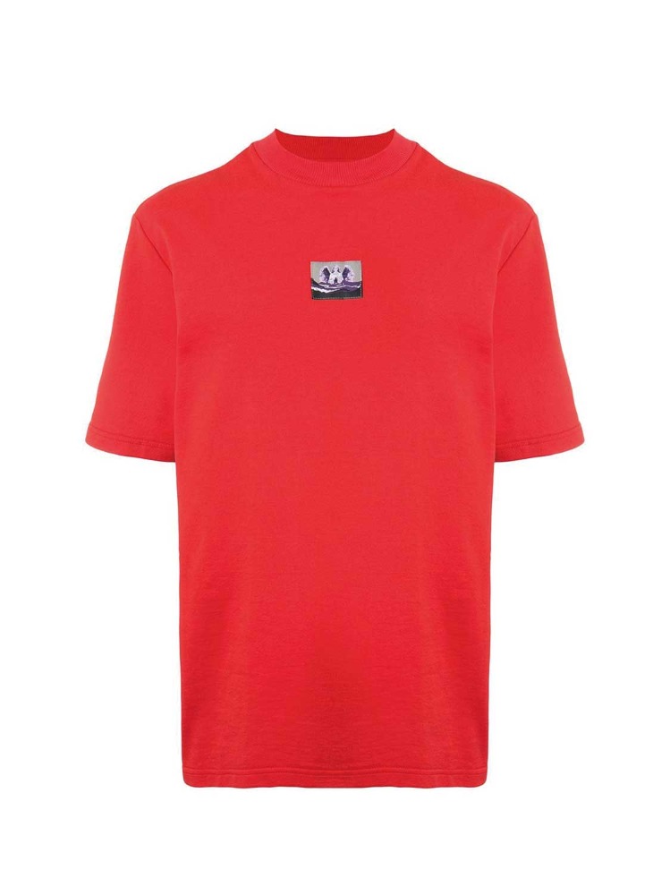 RED BASIC T-SHIRT  보라미 비귀에 레드 베이직 티셔츠 - 아데쿠베
