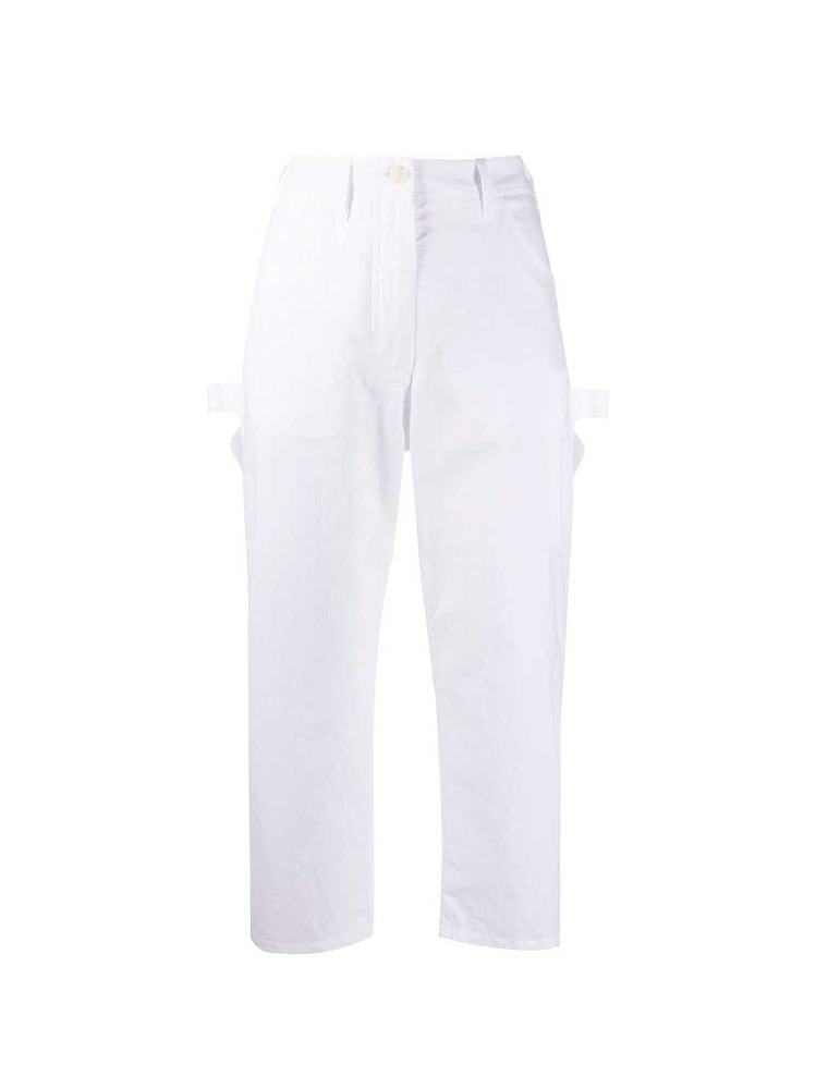 WHITE CROPPED TROUSERS  MM6 화이트 크롭 트라우저 - 아데쿠베