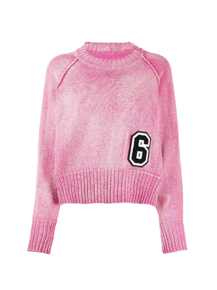 PINK LOGO SWEATER  MM6 핑크 로고 스웨터 - 아데쿠베