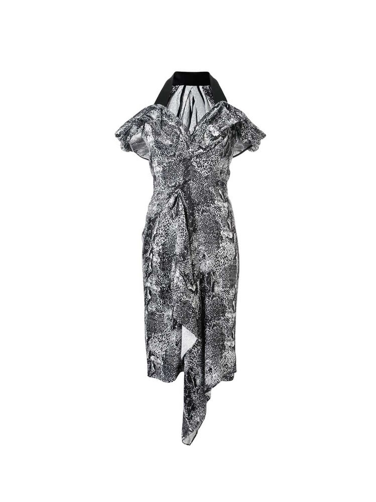BLACK PATTERNED CHRYSALIS DRESS  마티체브스키 블랙 패턴 크리살리스 드레스 - 아데쿠베