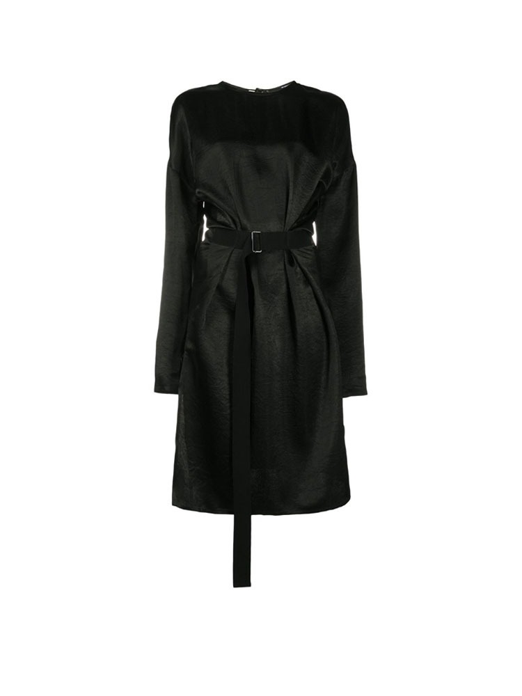 BLACK BELTED MINI DRESS  앤 드뮐미스터 블랙 벨트 미니 드레스 - 아데쿠베
