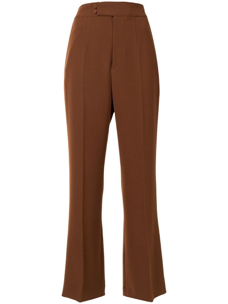 HIGH-WAISTED CENTER CREASED TROUSERS - 아데쿠베