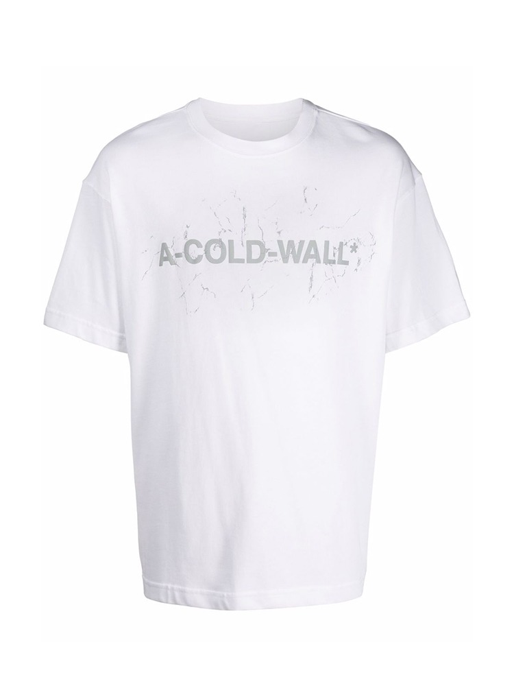 WHITE LOGO T-SHIRT  ACW 화이트 로고 프린트 티셔츠 - 아데쿠베