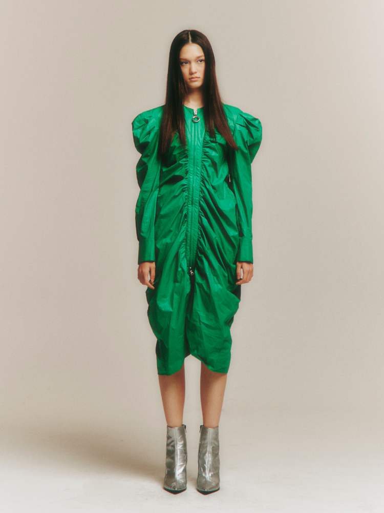 GREEN TAKARAZUKA SHIRT DRESS  요헤이 오노 그린 타카라즈카 셔츠 드레스 - 아데쿠베