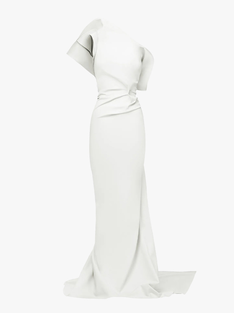WHITE INSTRUMENTAL DRESS  마티체브스키 화이트 인스트루멘탈 드레스 - 아데쿠베