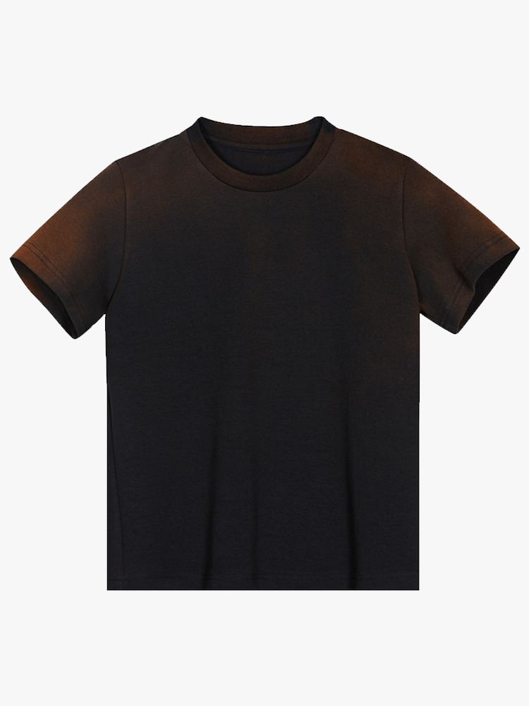 BLACK BLEACH T-SHIRT  산쿠안즈 블랙 블리치 티셔츠 - 아데쿠베