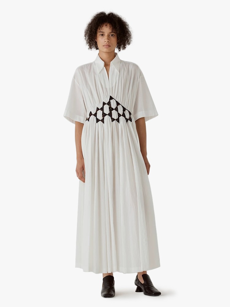 WHITE FELICIANA DRESS  아키라 나카 화이트 펠리시아나 드레스 - 아데쿠베
