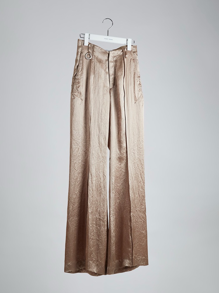 BEIGE OUR BASIC FLARE TROUSERS  요헤이 오노 베이지 아워 베이직 플레어 트라우저 - 아데쿠베
