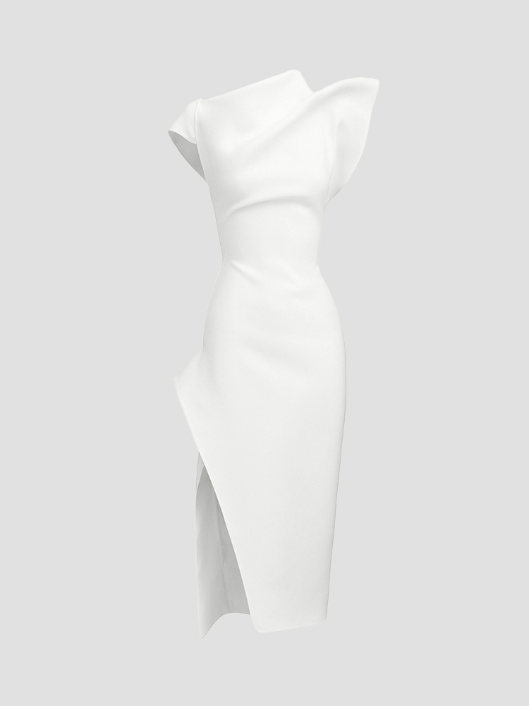 WHITE REJOICE DRESS  마티체브스키 화이트 리조이스 드레스 - 아데쿠베