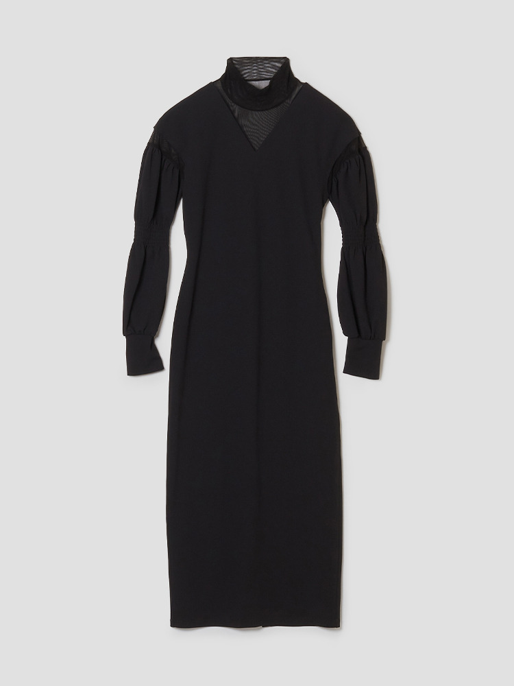 BLACK TURTLENECK DRESS  치카 키사다 블랙 터틀넥 드레스 - 아데쿠베