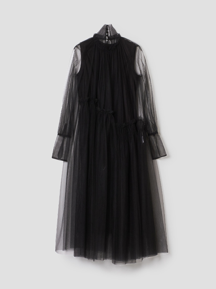 BLACK TULLE DRESS  치카 키사다 블랙 튤 드레스 - 아데쿠베