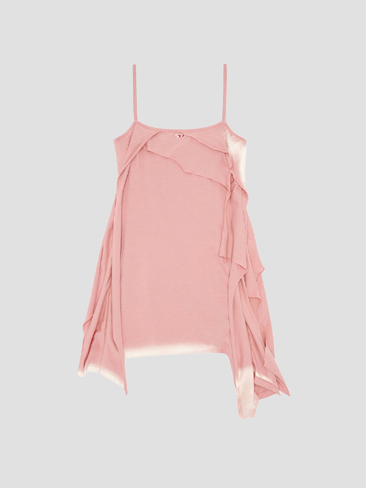 PINK MALORY DESTROYED SHORT DRESS  디젤(DIESEL) 핑크 디스트로이드 숏 드레스 - 아데쿠베