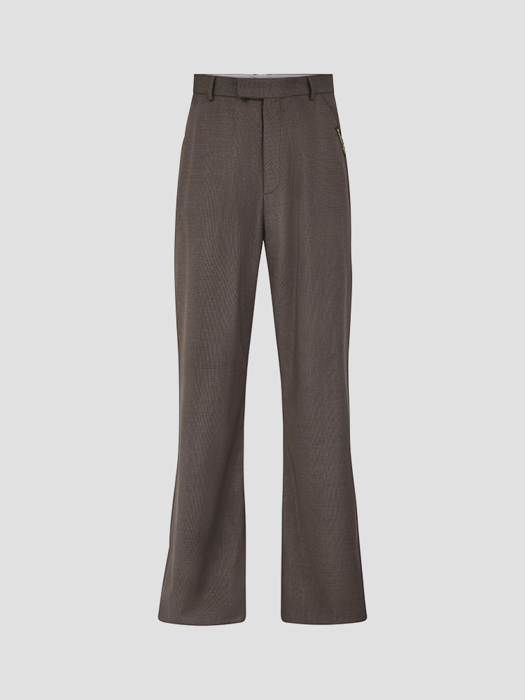 BROWN HOUNDSTOOTH TAILORED WIDE TROUSERS  마틴 로즈 브라운 하운드투스 와이드 트라우저 - 아데쿠베