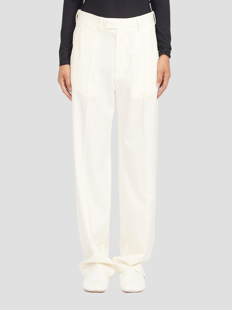 OFF WHITE TAILORING WOOL TROUSERS  MM6 오프 화이트 테일러링 울 트라우저 - 아데쿠베