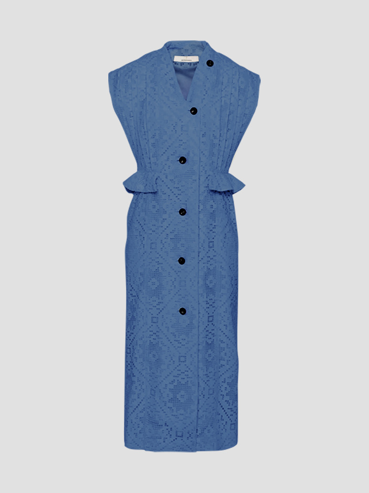 BLUE ROBERTA LACE DRESS  아키라나카 블루 로베르타 레이스 드레스 - 아데쿠베