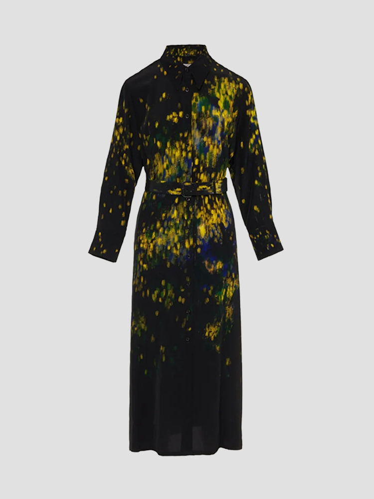 BLACK GUERBOIS SHIRT DRESS  아키라나카 블랙 게르부아 셔츠 드레스 - 아데쿠베