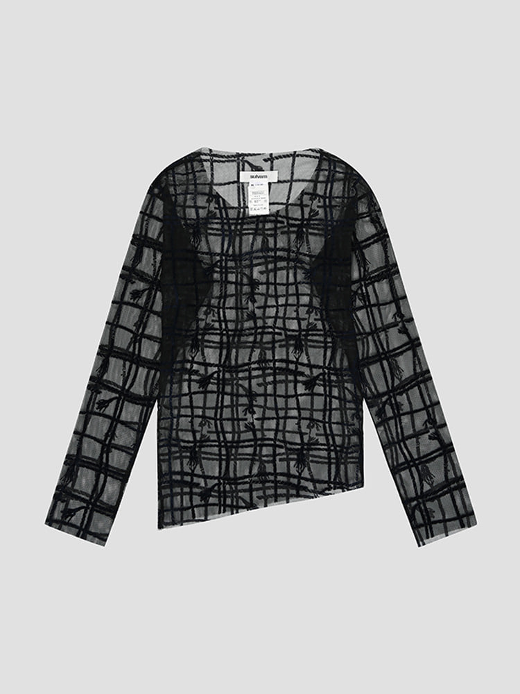 BLACK SHORT SLEEVECUT T-SHIRTS  설밤 블랙 숏 슬리브 컷 티셔츠 - 아데쿠베