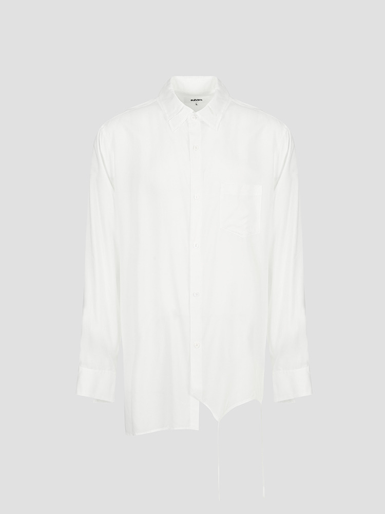 WHITE DOUBLE COLLAR PIPING SHIRTS  설밤 화이트 더블 칼라 파이핑 셔츠 - 아데쿠베