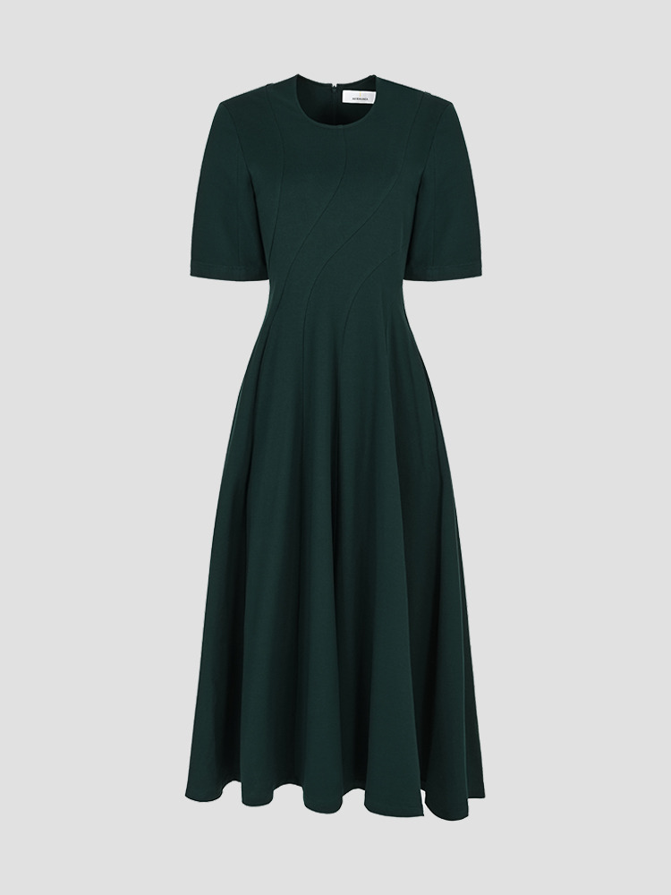 GREEN MARCELLA SPIRAL DRESS  아키라나카 그린 마르셀라 스파이럴 드레스 - 아데쿠베