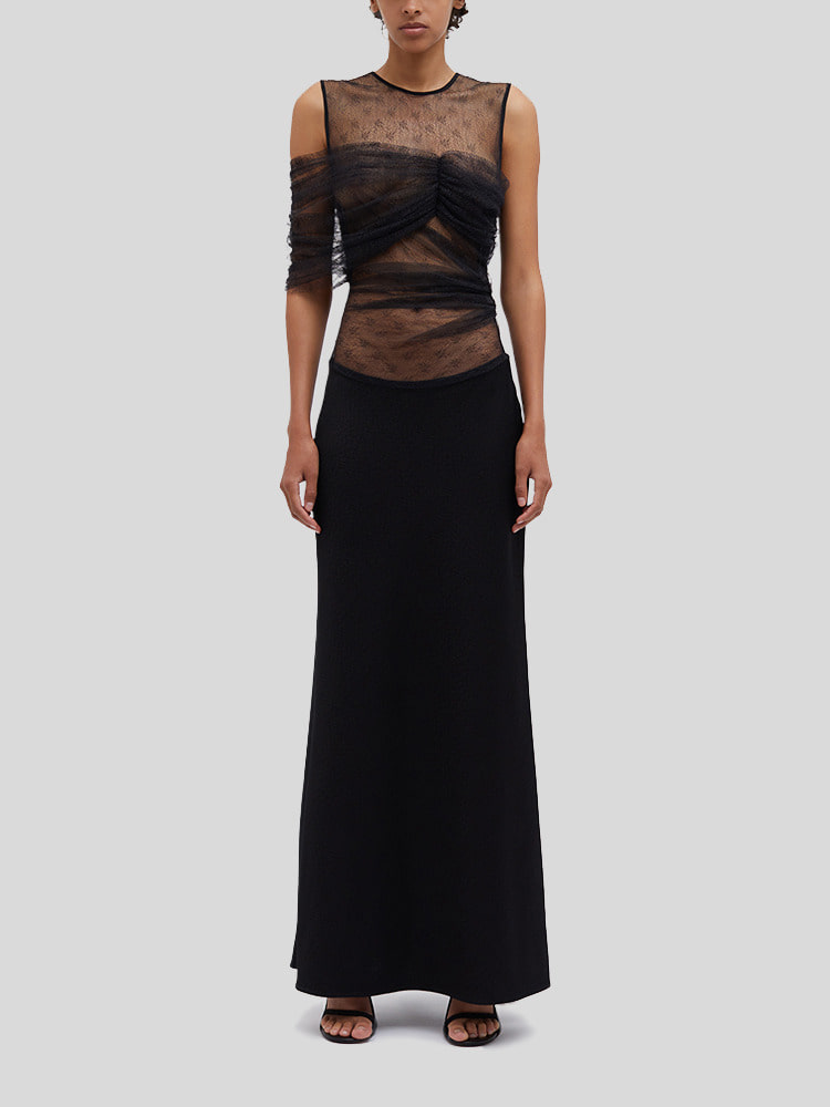 BLACK ABYSSO VOLCAN DRESS  크리스토퍼 에스버 블랙 에비쏘 볼칸 드레스 - 아데쿠베