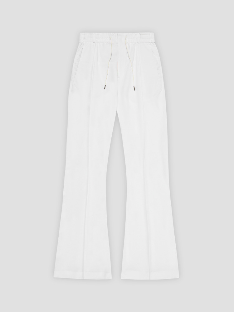 WHITE &quot;OUR BASIC&quot; JERSEY TROUSERS  요헤이 오노 화이트 저지 트라우저 - 아데쿠베