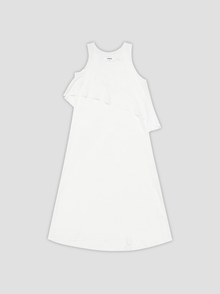 WHITE FLAIR DRESS  설밤 화이트 플레어 드레스 - 아데쿠베